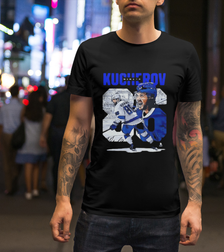 Kucherov 86 Skating And Celebrating Tampa Bay Lightning T-Shirt