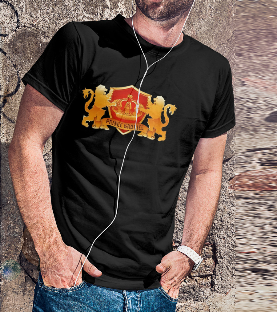 Prince Gabriel Regal Crown Emblem With Golden Lions T-Shirt