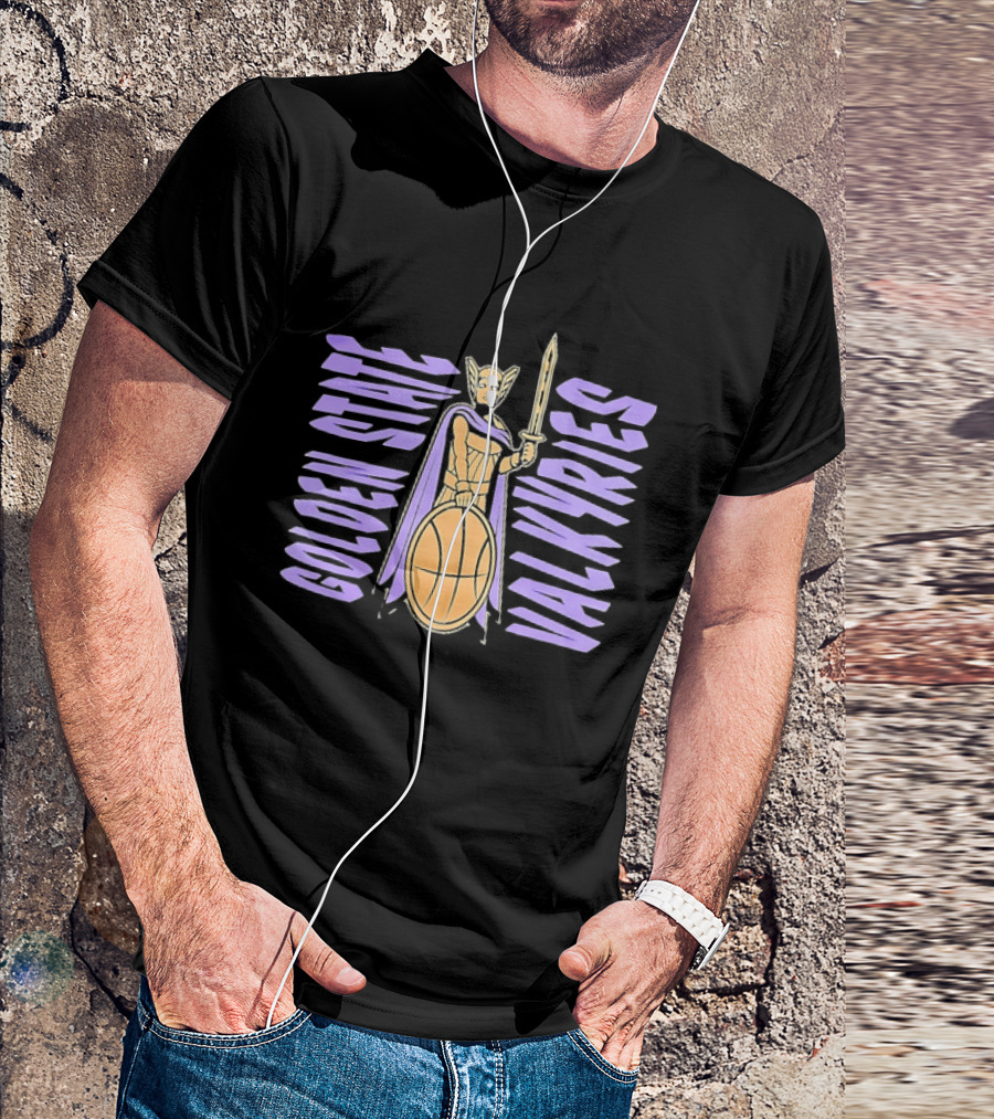 Golden State Valkyries Basketball WNBA Warrior Shield Sword T-Shirt