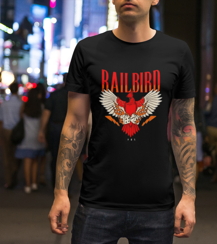 Railbird Festival 063 Red Winged Dice Bird With Flames T-Shirt