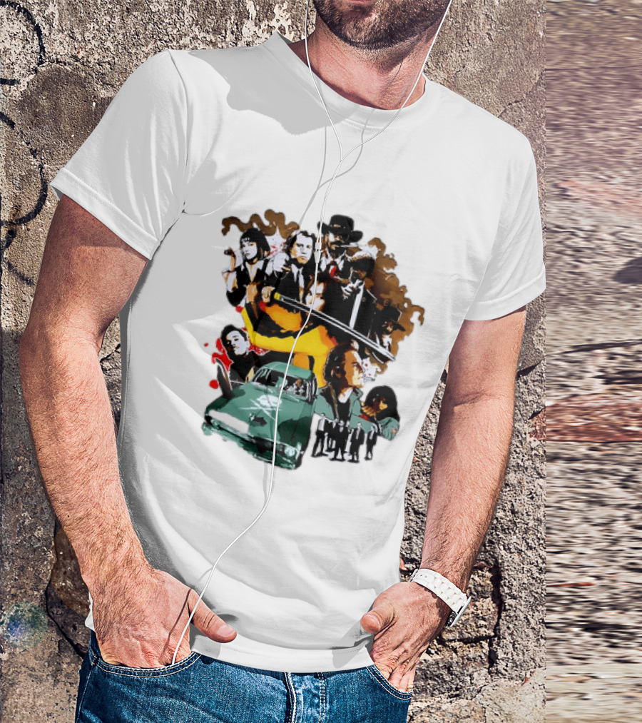 Alex Ember Pulp Fiction Quentin Tarantino Movie Characters Samurai Sword Car T-Shirt
