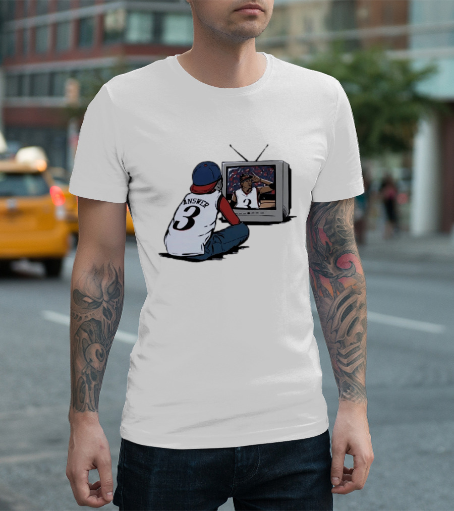 Allen Iverson 76ers Number 3 The Answer NBA Legend T-Shirt