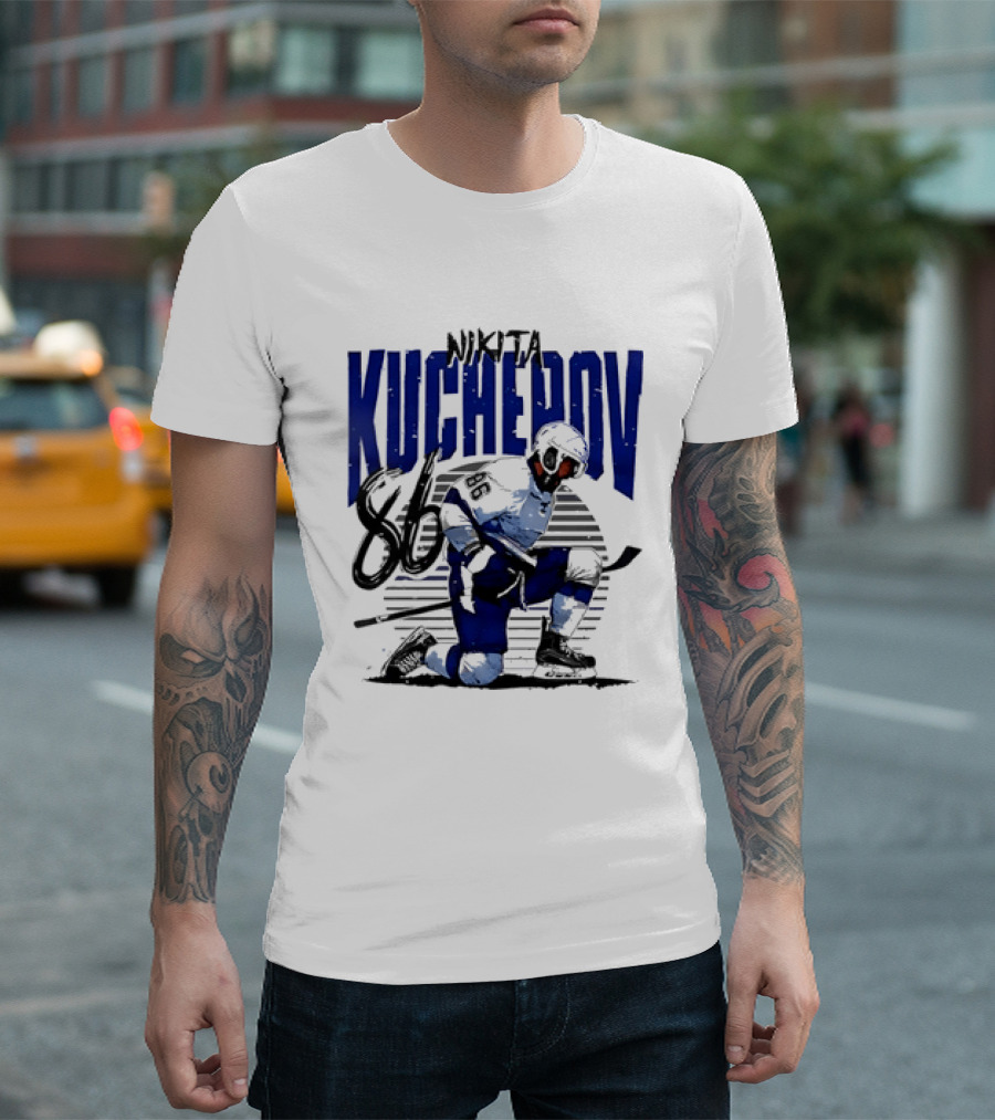 Nikita Kucherov 86 Tampa Bay Lightning Hockey Celebration T-Shirt