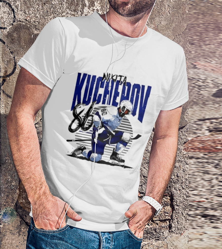 Nikita Kucherov 86 Tampa Bay Lightning Hockey Celebration T-Shirt