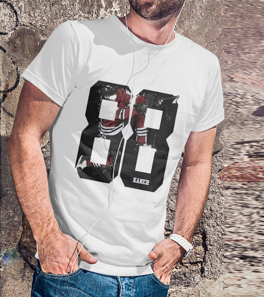 Markdown Patrick Kane Chicago Blackhawks Kaner 88 Ice Hockey Sketch T-Shirt