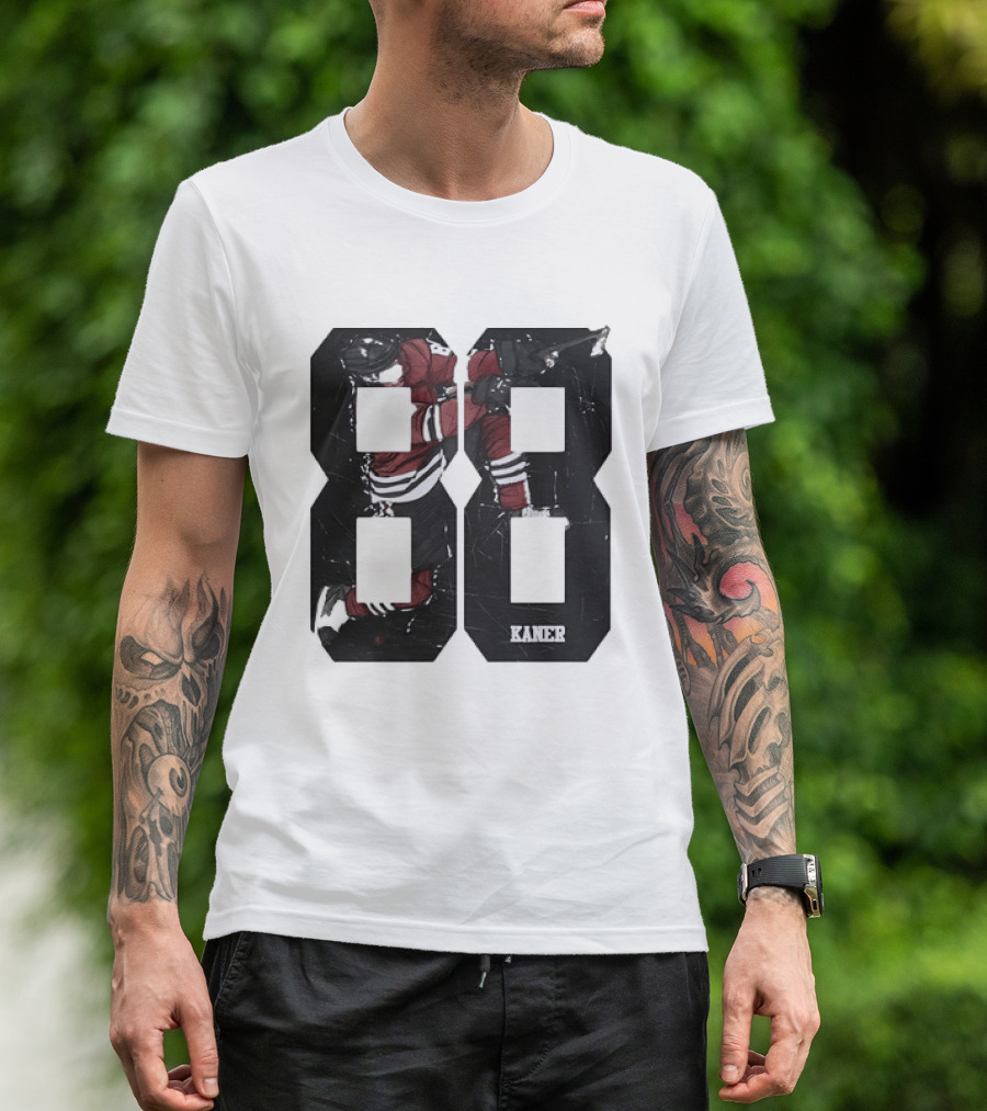 Markdown Patrick Kane Chicago Blackhawks Kaner 88 Ice Hockey Sketch T-Shirt