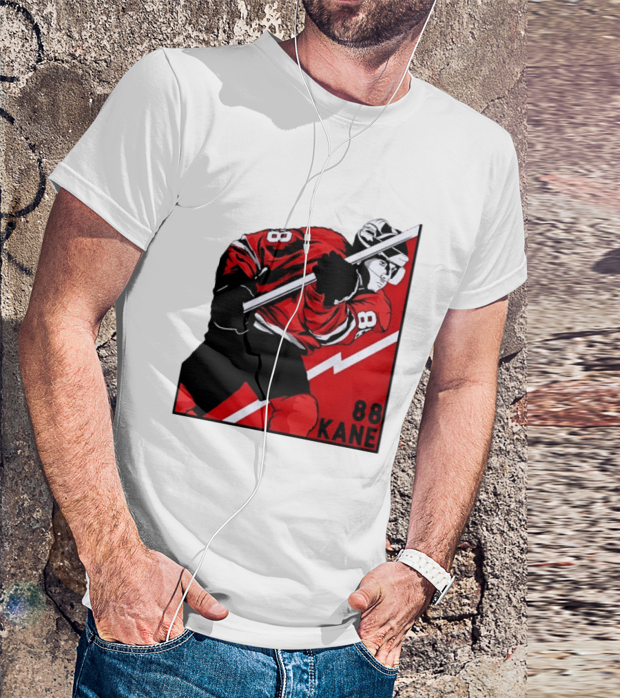 Patrick Kane 88 Chicago Blackhawks Ice Hockey Player Action T-Shirt