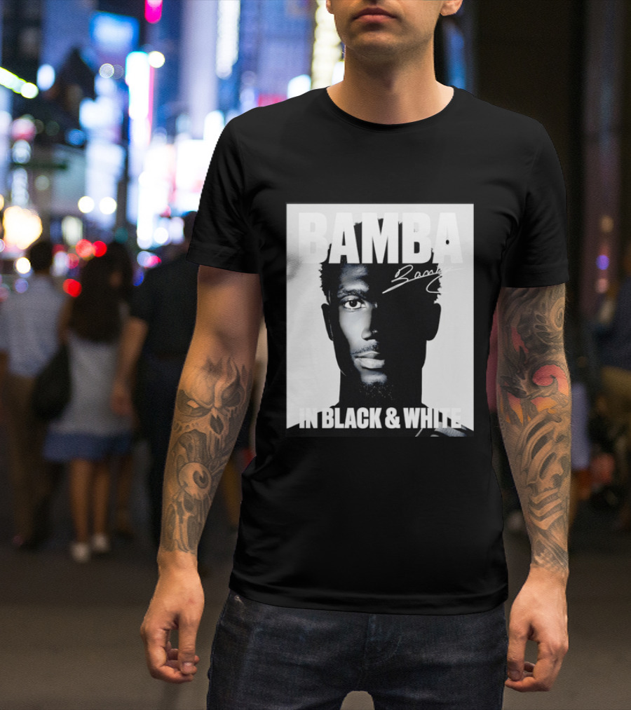 Bamba Signature Black And White NBA Basketball T-Shirt