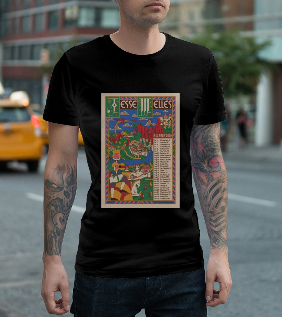Jesse Welles Red Tour 2026 Cities And Dates T-Shirt
