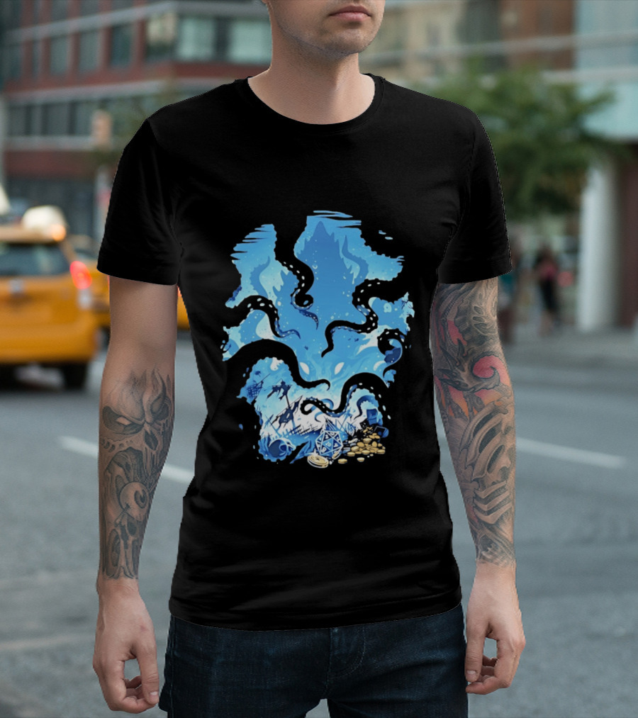 Dungeons And Dragons Kraken Nautical Sea Creature RPG Fantasy T-Shirt