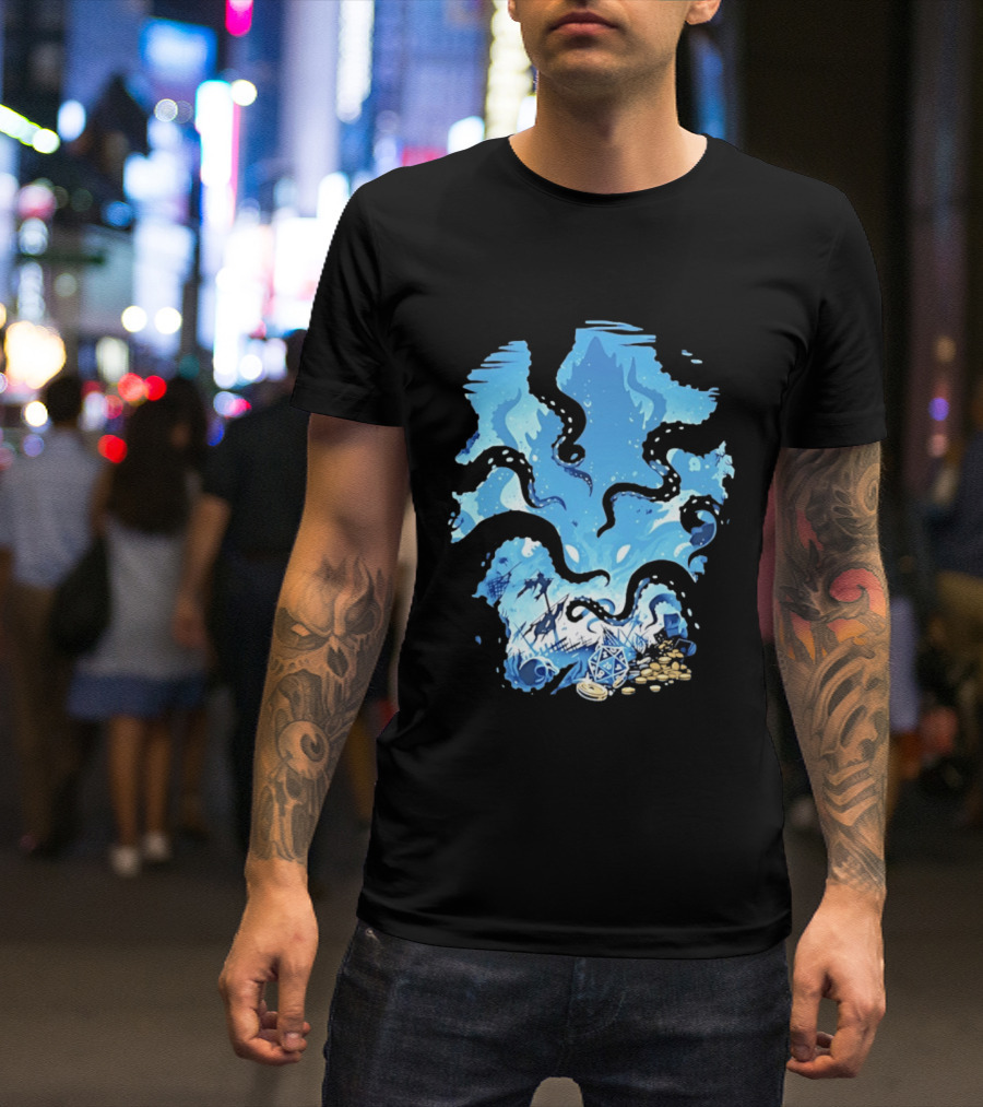 Dungeons And Dragons Kraken Nautical Sea Creature RPG Fantasy T-Shirt