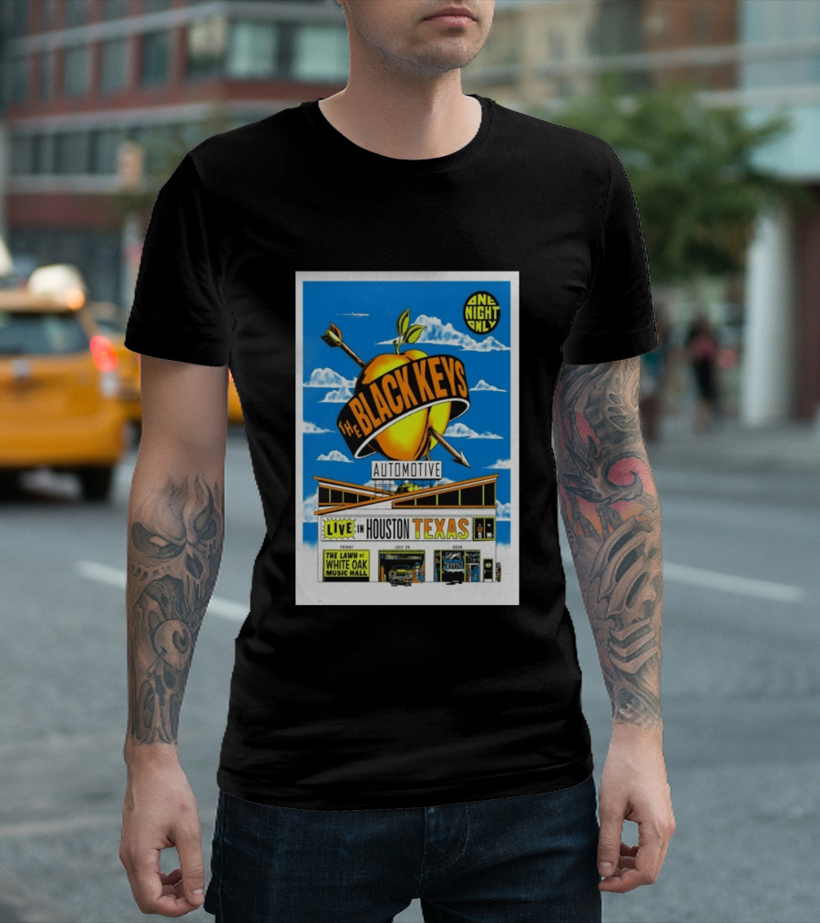 The Black Keys Live Houston Texas July 24 2026 One Night Only White Oak Music Hall T-Shirt