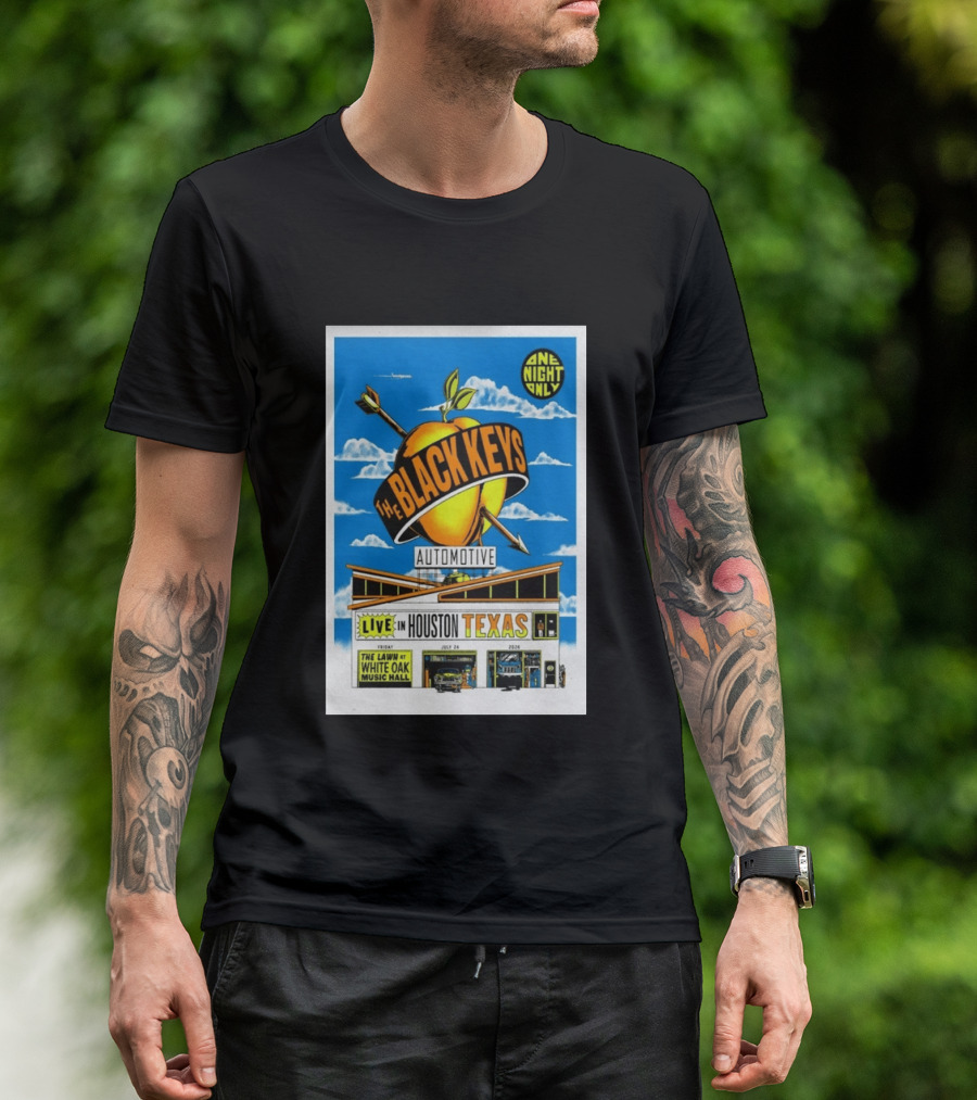 The Black Keys Live Houston Texas July 24 2026 One Night Only White Oak Music Hall T-Shirt