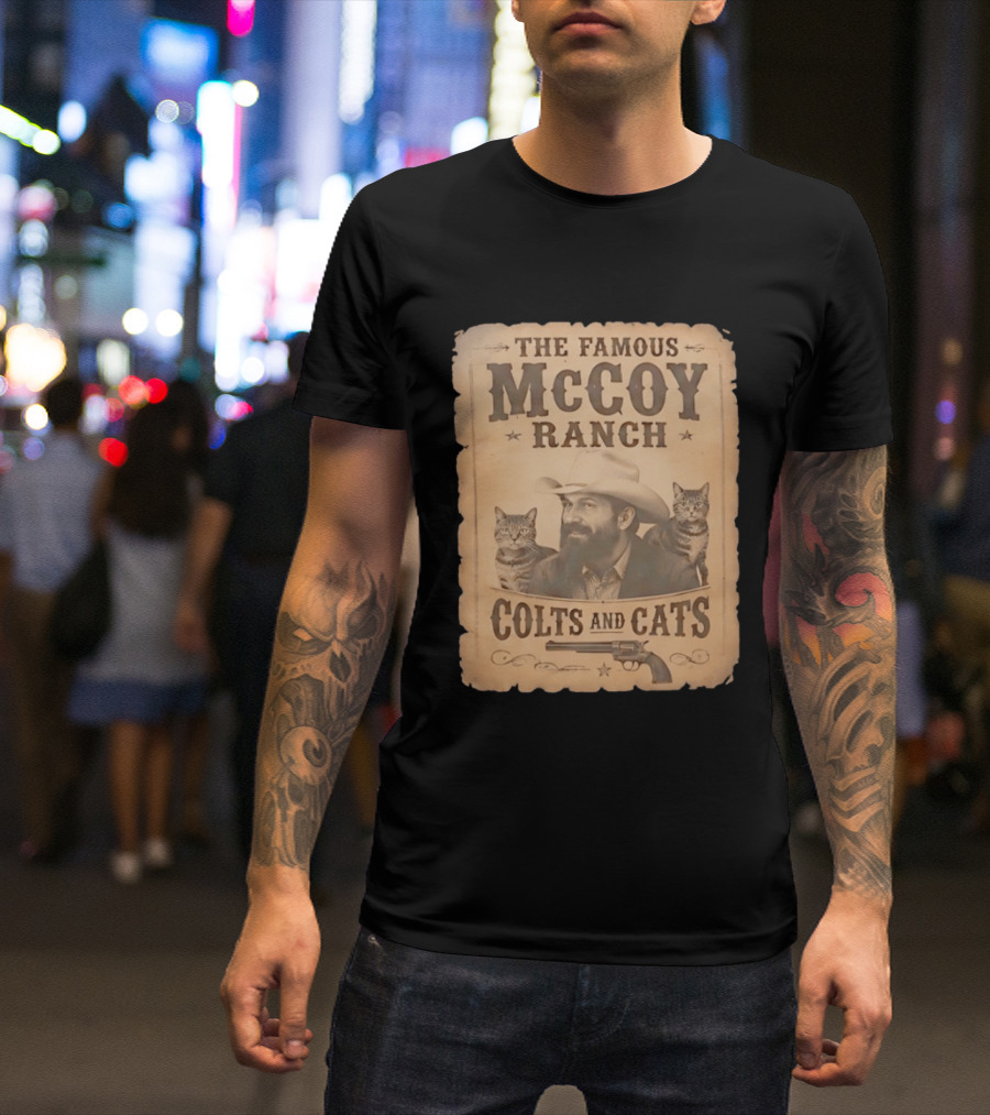 The Famous McCoy Ranch Colts And Cats Wild West Nostalgia T-Shirt