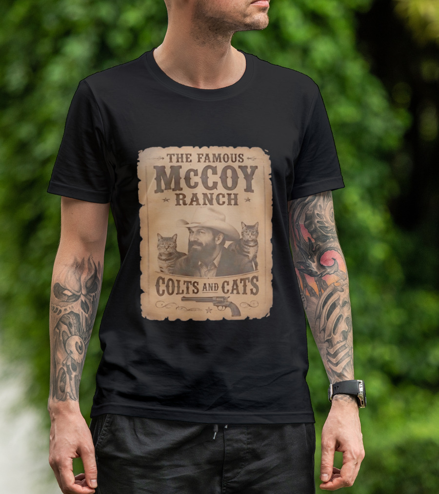 The Famous McCoy Ranch Colts And Cats Wild West Nostalgia T-Shirt