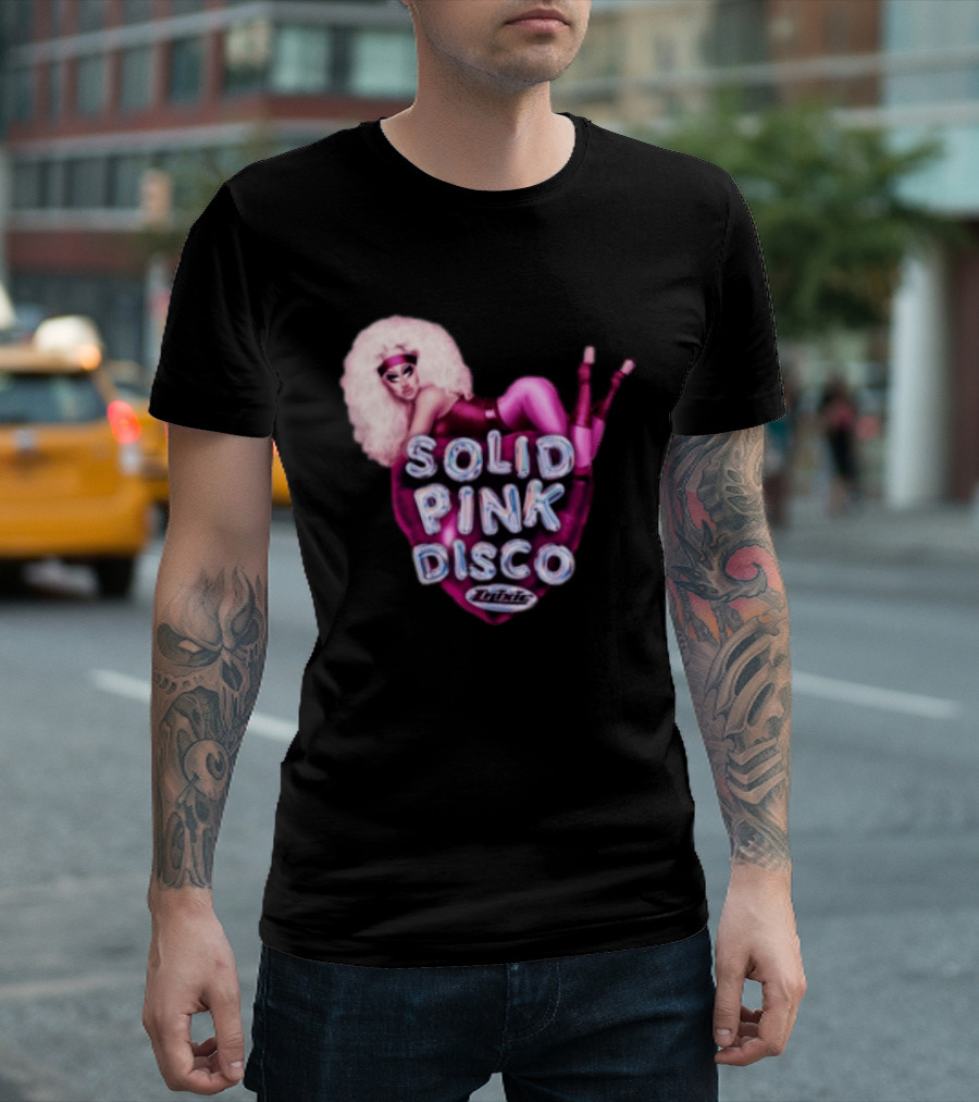 Trixie Mattel Solid Pink Disco Balloon Heart T-Shirt