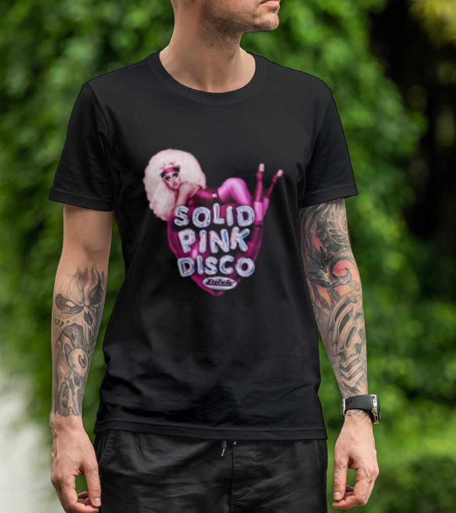 Trixie Mattel Solid Pink Disco Balloon Heart T-Shirt