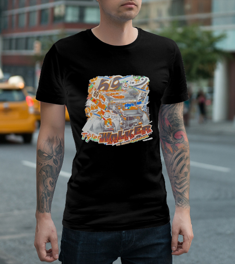 Tyler Walker No69 Sprint Car Puppets Los Angeles California T-Shirt