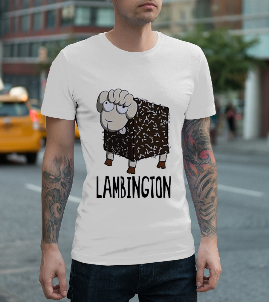 Lambington Sheep Treat Food Pun T-Shirt