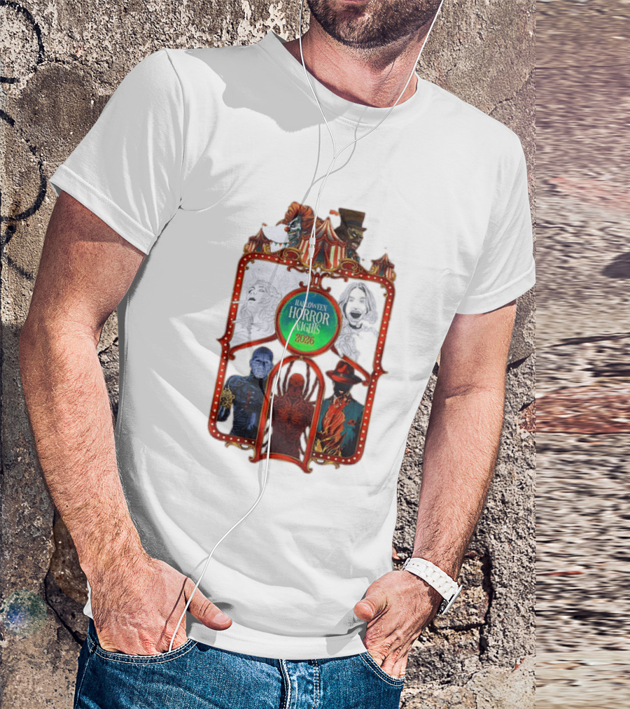 Halloween Horror Nights 2026 Universal Studios Characters Carnival T-Shirt