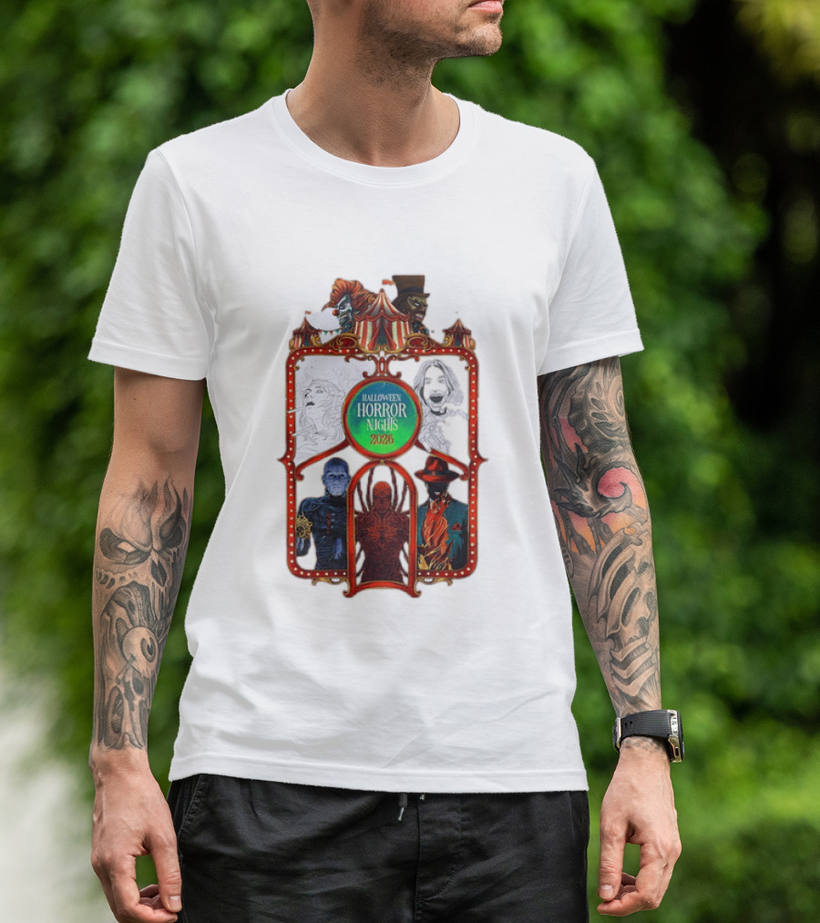 Halloween Horror Nights 2026 Universal Studios Characters Carnival T-Shirt