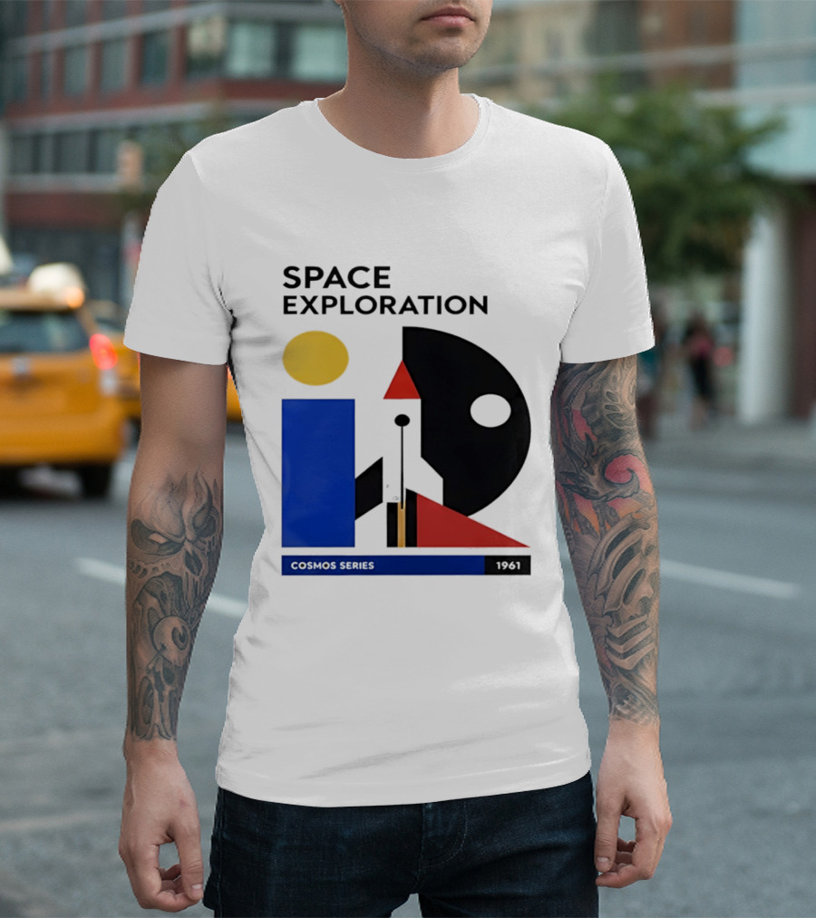 Space Exploration 1961 Cosmos Series Retro Geometric T-Shirt