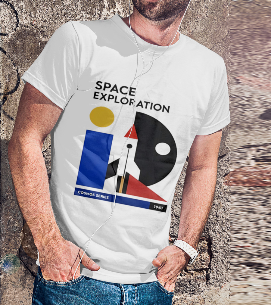 Space Exploration 1961 Cosmos Series Retro Geometric T-Shirt