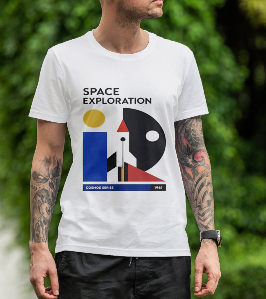 Space Exploration 1961 Cosmos Series Retro Geometric T-Shirt