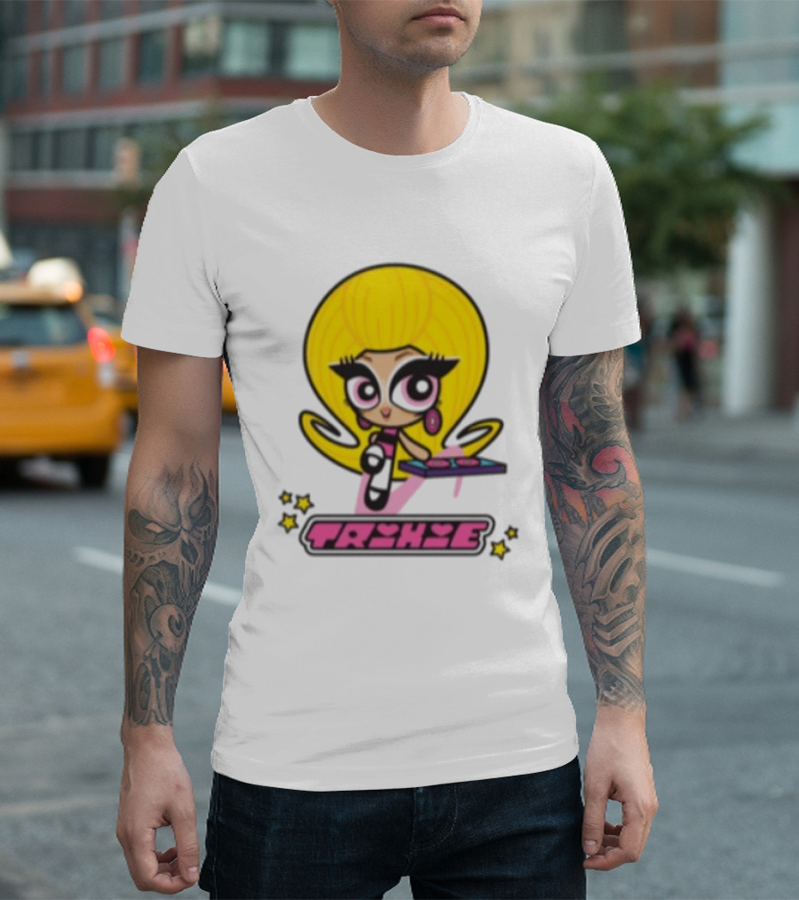 Trixie Mattel Spd Babydoll Pink Cartoon Character Stars T-Shirt