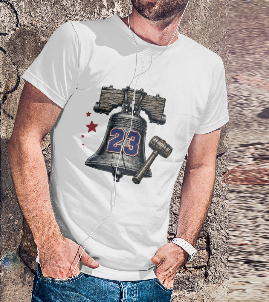 Liberty Bell 23 Philadelphia 76ers Stars T-Shirt