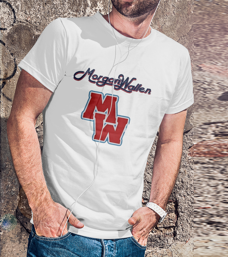 Morgan Wallen MW Bold Red Letters Country Music T-Shirt