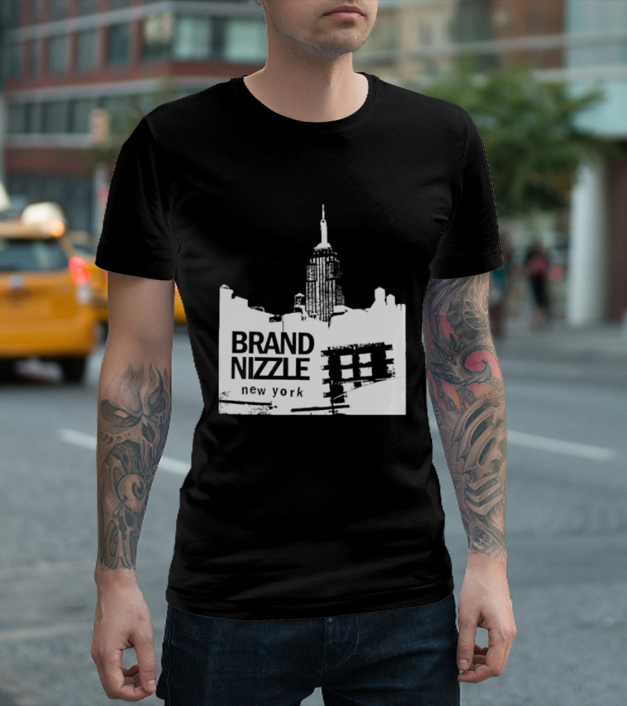 BRAND NIZZLE New York Empire State Building Skyline T-Shirt