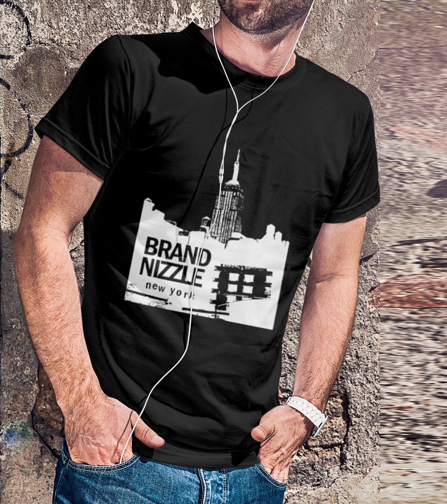 BRAND NIZZLE New York Empire State Building Skyline T-Shirt
