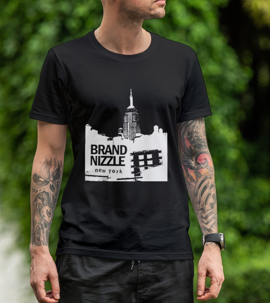 BRAND NIZZLE New York Empire State Building Skyline T-Shirt