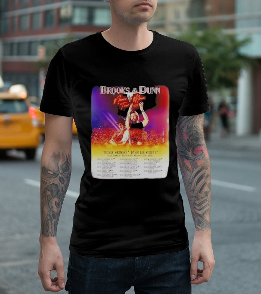Brooks & Dunn Neon Moon Tour 2026 Tucker Wetmore David Lee Murphy Country Concert Events And Dates T-Shirt