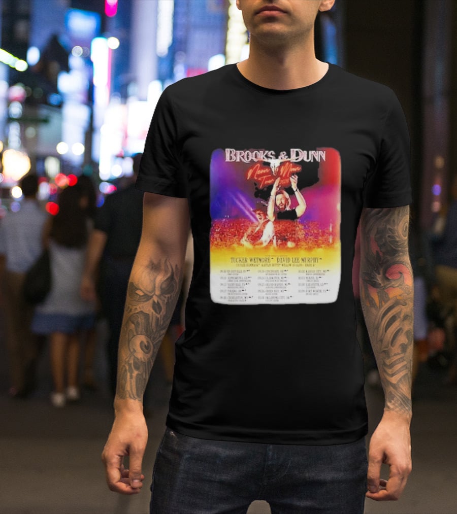 Brooks & Dunn Neon Moon Tour 2026 Tucker Wetmore David Lee Murphy Country Concert Events And Dates T-Shirt