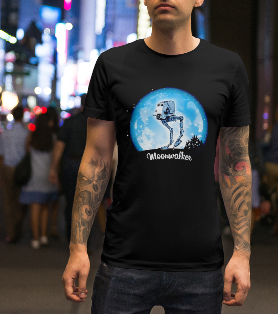Star Wars AT ST Moonwalker Imperial Walker Moon Scene T-Shirt