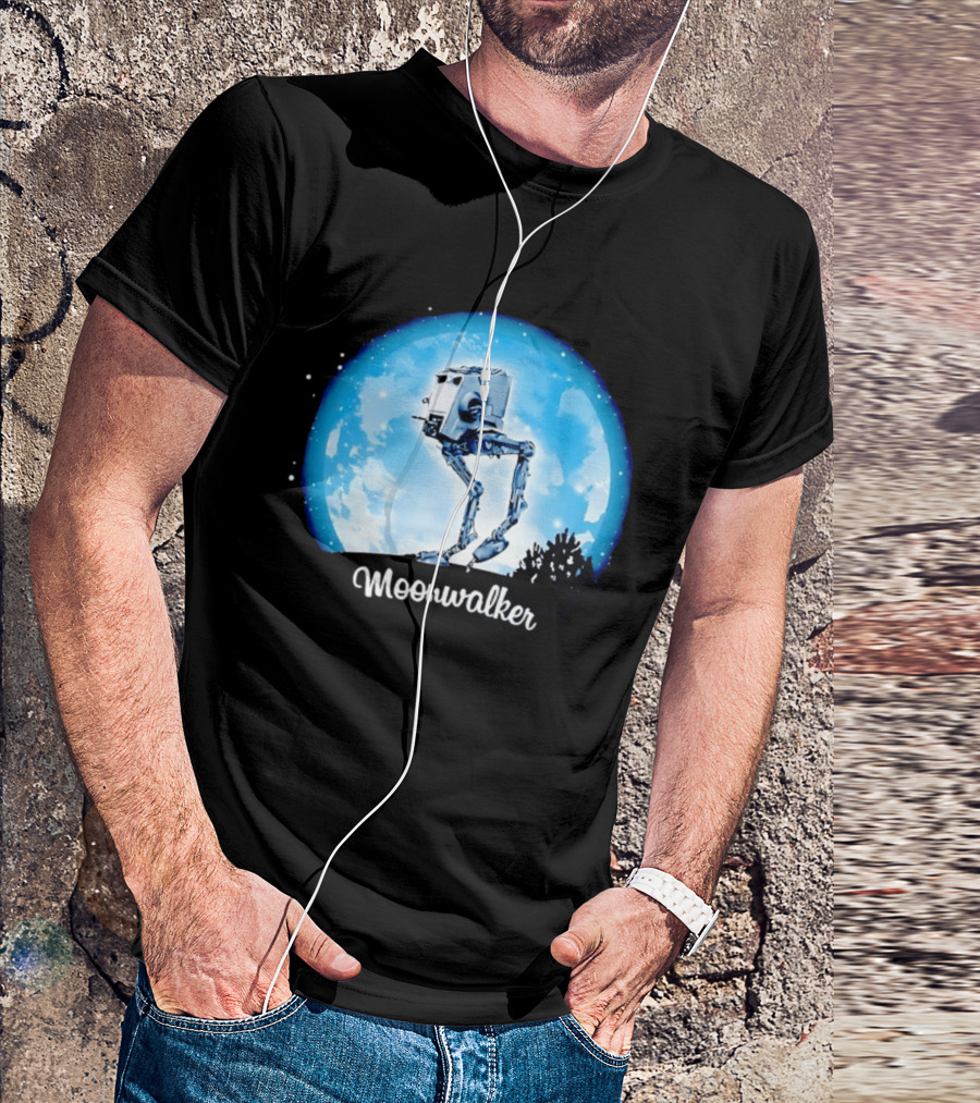Star Wars AT ST Moonwalker Imperial Walker Moon Scene T-Shirt
