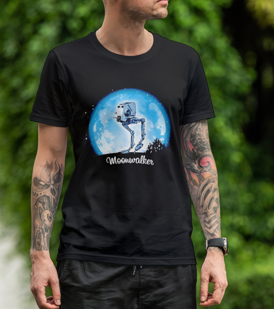 Star Wars AT ST Moonwalker Imperial Walker Moon Scene T-Shirt
