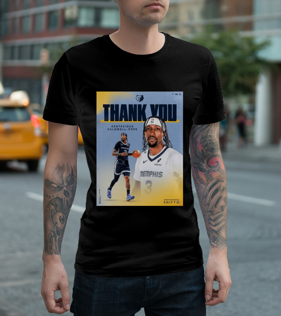 Thank You Kentavious Caldwell Pope Memphis Grizzlies Basketball 3 NBA Fan T-Shirt