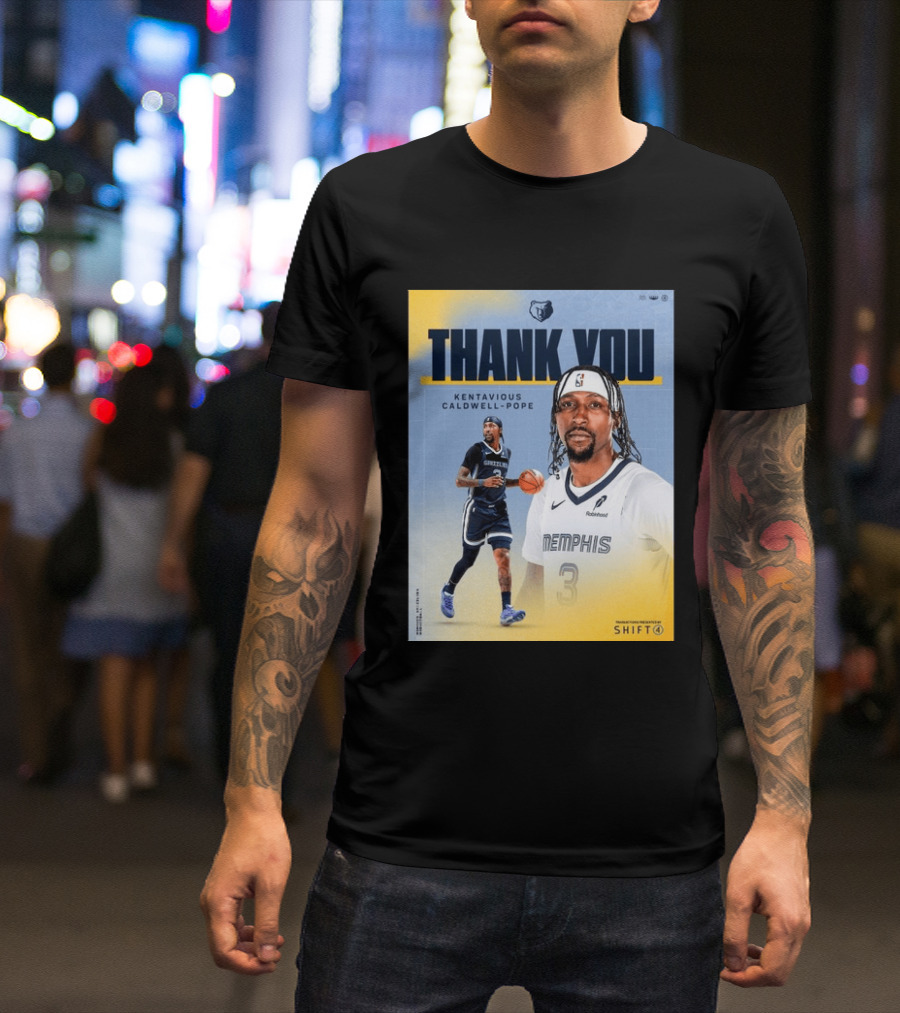 Thank You Kentavious Caldwell Pope Memphis Grizzlies Basketball 3 NBA Fan T-Shirt