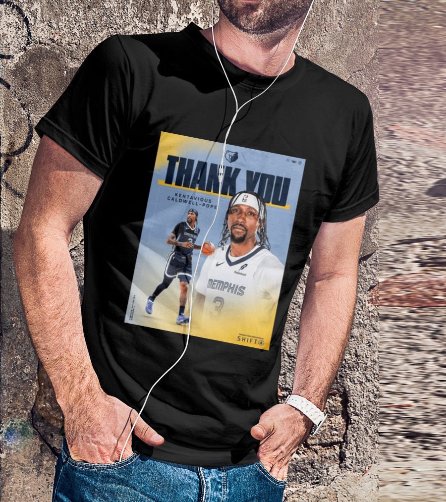Thank You Kentavious Caldwell Pope Memphis Grizzlies Basketball 3 NBA Fan T-Shirt