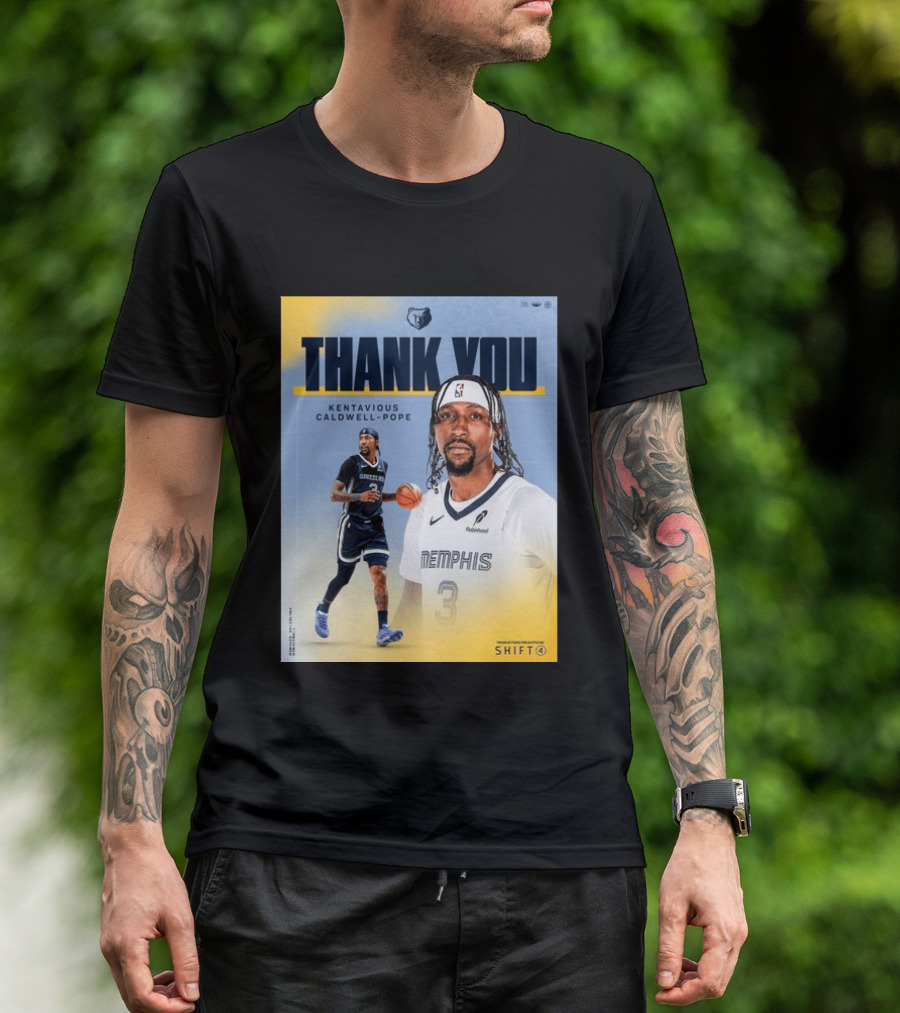 Thank You Kentavious Caldwell Pope Memphis Grizzlies Basketball 3 NBA Fan T-Shirt