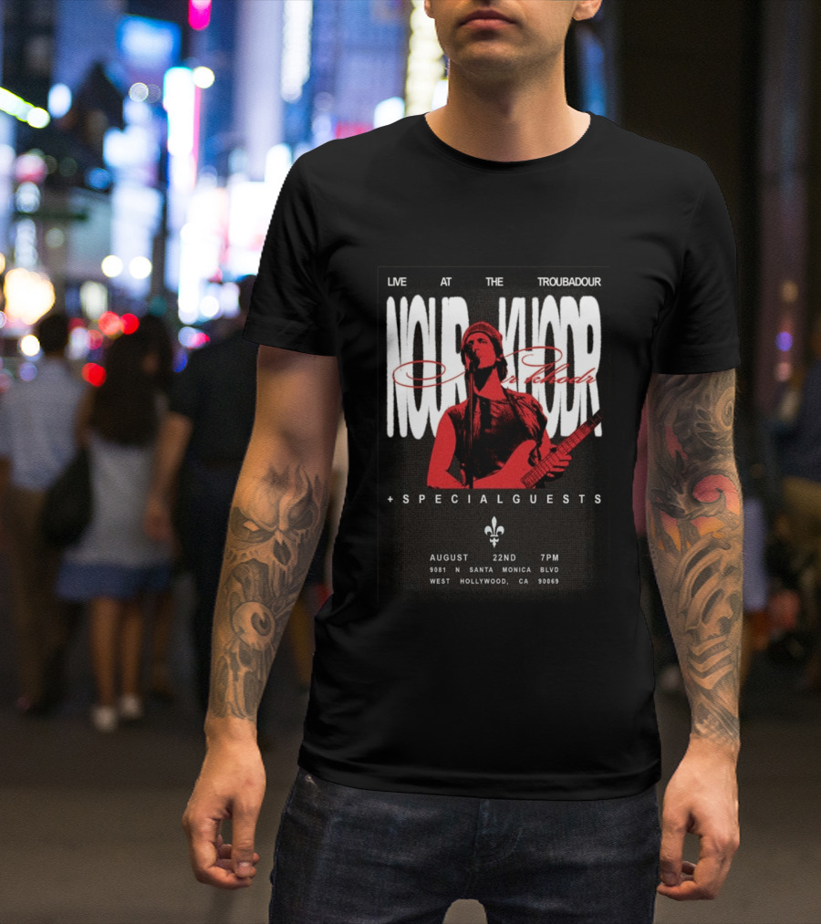 Nour Khodr Live At The Troubadour West Hollywood August 22 2026 With Special Guests T-Shirt