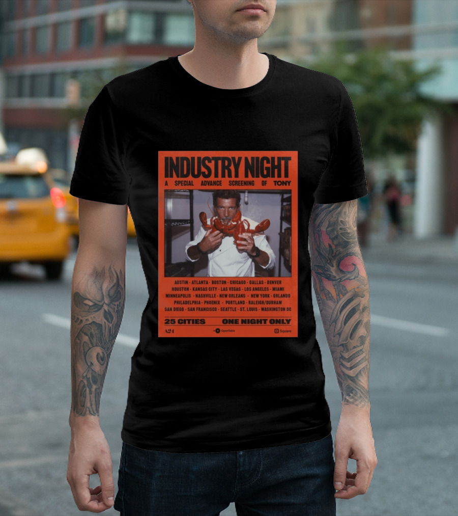 Industry Night A Special Advance Screening Of Tony Live 25 Cities One Night Only T-Shirt