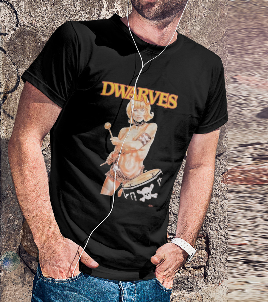 Dwarves Drummer Girl Fantasy T-Shirt