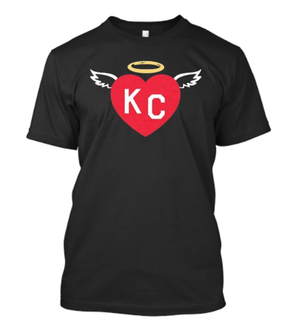 Kansas City Chiefs KC Heart Wings Halo T-Shirt