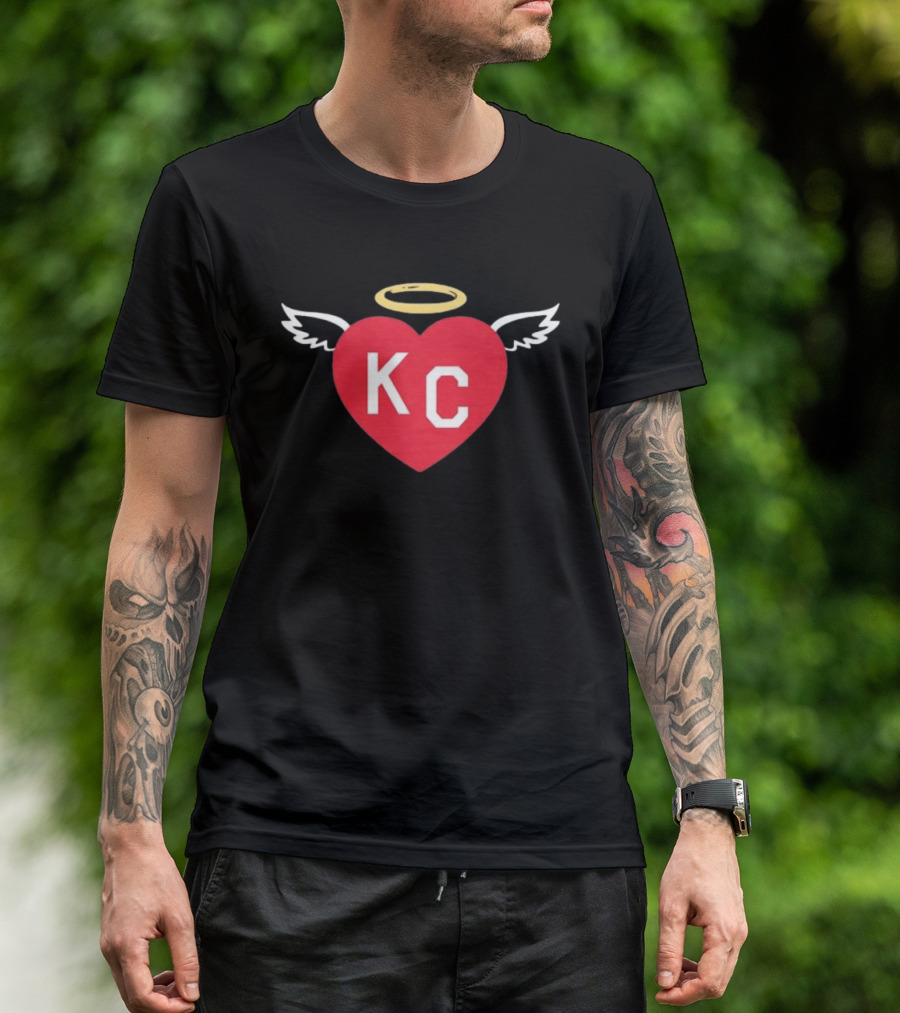 Kansas City Chiefs KC Heart Wings Halo T-Shirt