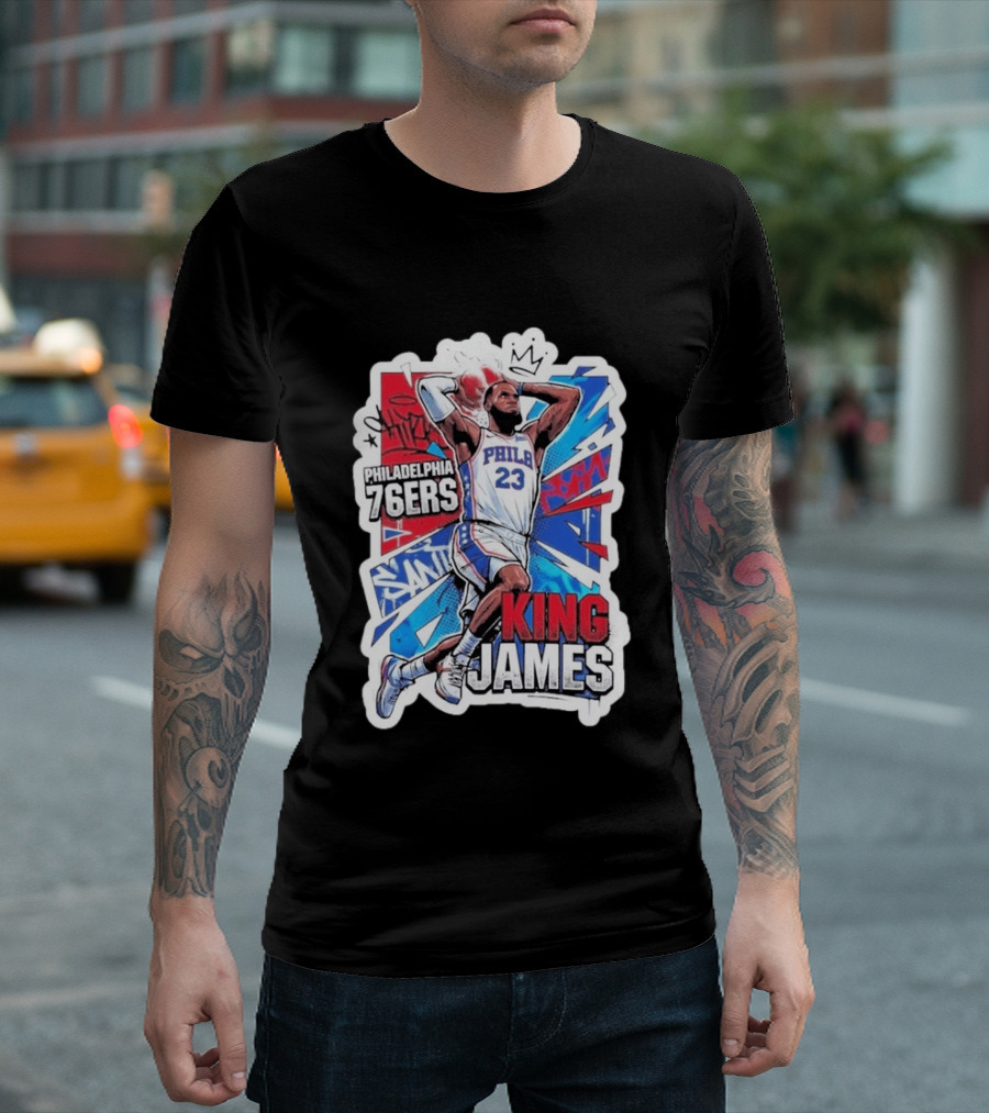 Philadelphia 76ers King James Basketball Fans T-Shirt