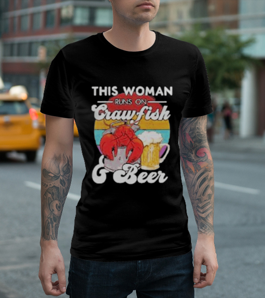 This Woman Runs On Crawfish And Beer With Vintage T-Shirt